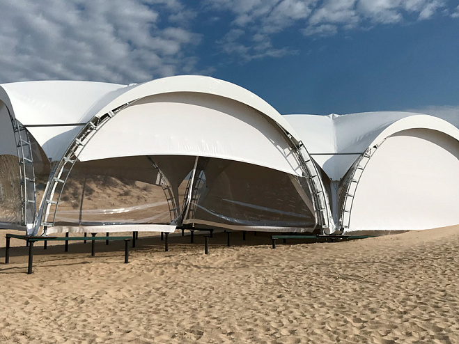 Арочный шатёр 10х10