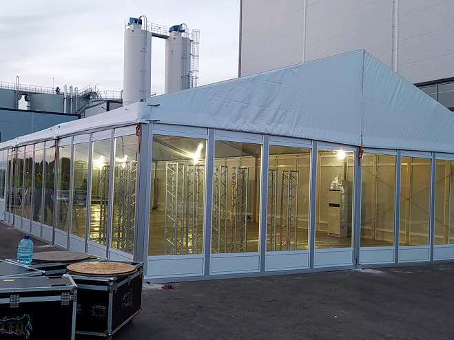 Двускатный шатер 10х25